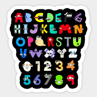 Villain Letter ABC Learning Boys Matching Evil Alphabet Lore Sticker